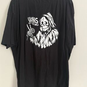 Vans Black Short-Sleeve Tee with White Reaper Graphic